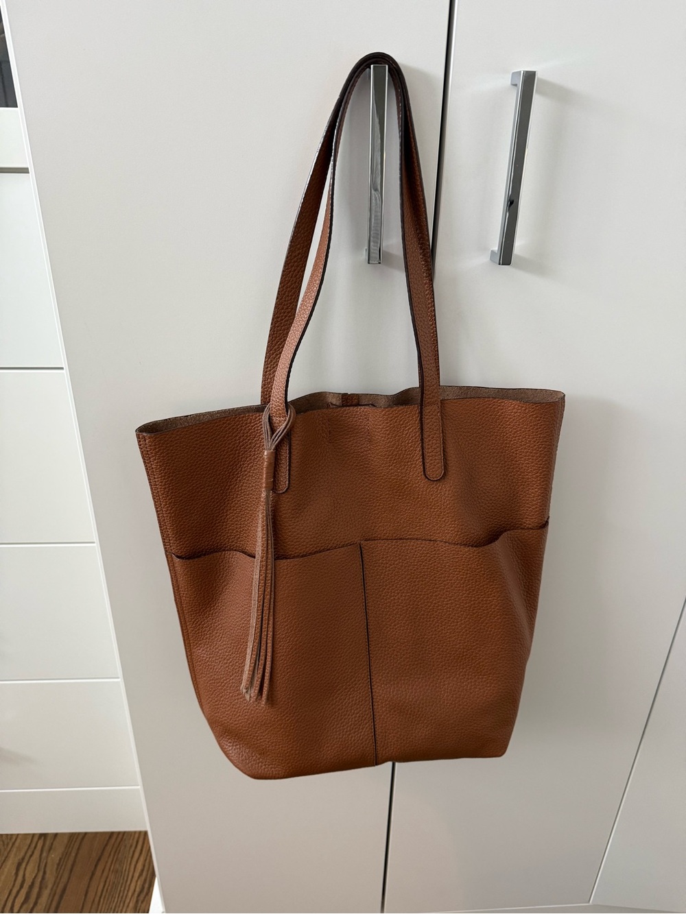 Classic Camel/Brown Leather Tote Bag - Everyday Carry